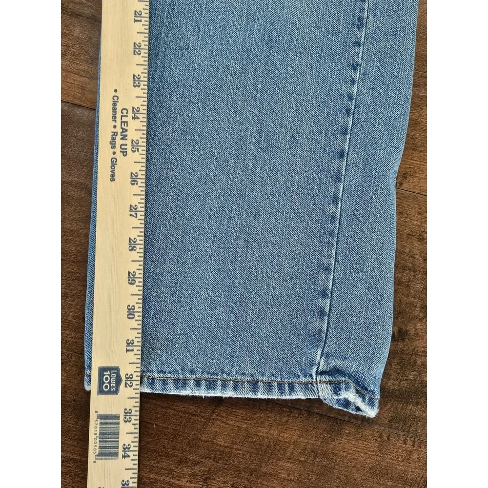 Y2K Distressed Skater 90s Relaxed Classic Jeans Light Wash Denim 34R